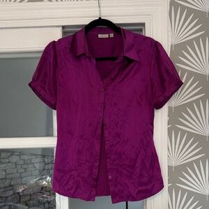 Semantiks Deep Purple Button Down Shirt